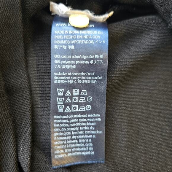 A Tommy Hilfiger Black Polo Shirt for Men Size L Short Sleeve Striped Sleeves - Picture 9 of 9